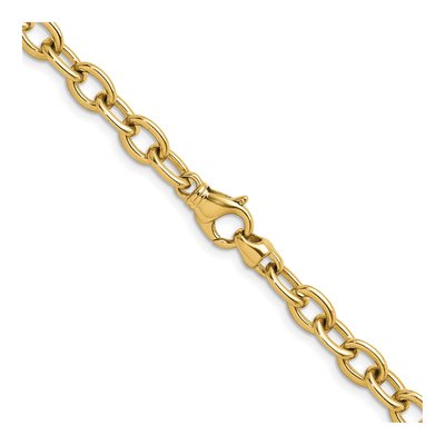 14K Yellow Gold 7.7mm Oval Open Link Chain – view 4