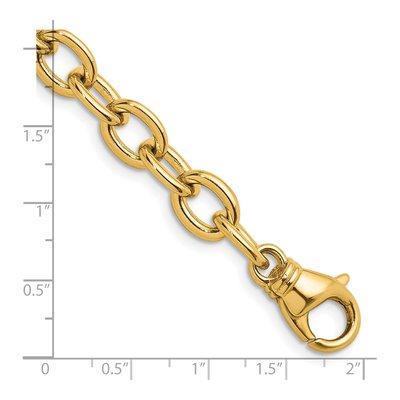 14K Yellow Gold 9mm Oval Open Link Chain – view 3
