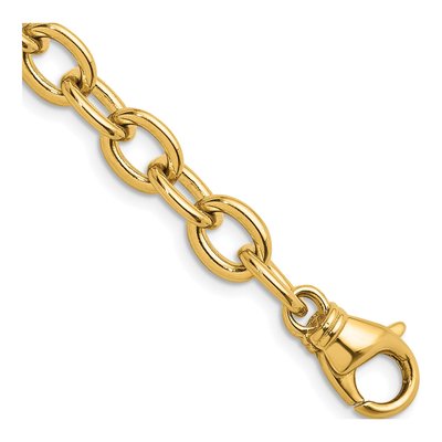 14K Yellow Gold 9mm Oval Open Link Chain