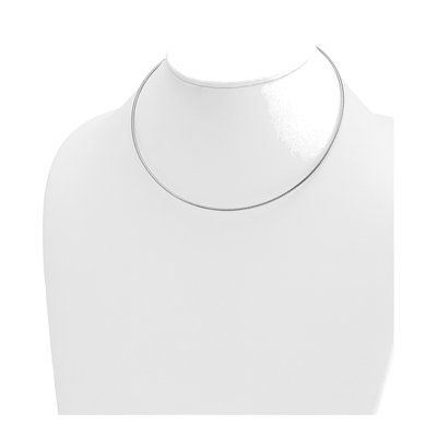 14K White Gold Omega Necklace – view 3