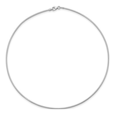 14K White Gold Omega Necklace – view 4