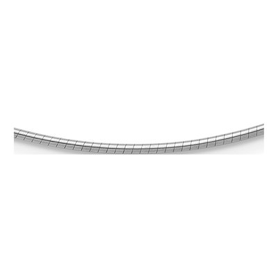 14K White Gold Omega Necklace