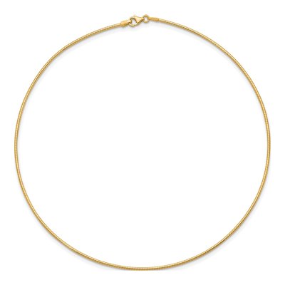 14K Yellow Gold Omega Necklace – view 5