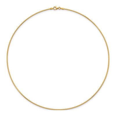 14K Yellow Gold Omega Necklace – view 5