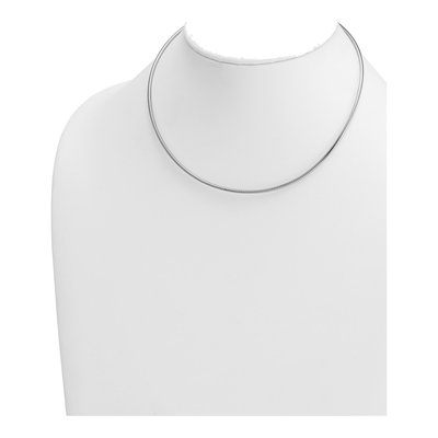 14K White Gold Omega Necklace – view 3