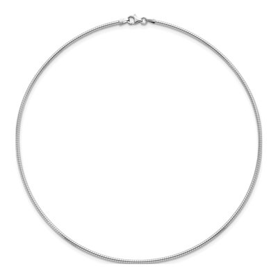 14K White Gold Omega Necklace – view 4