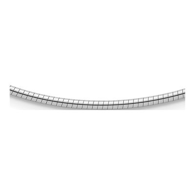 14K White Gold Omega Necklace