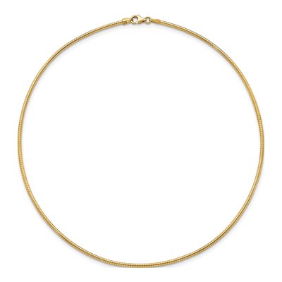 14K Yellow Gold Omega Necklace – view 4