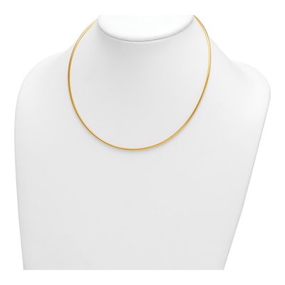 14K Yellow Gold Round Omega Necklace – view 3