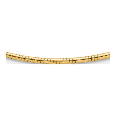 14K Yellow Gold Round Omega Necklace