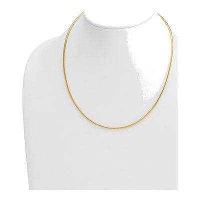 14K Yellow Gold Round Omega Necklace – view 3