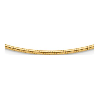 14K Yellow Gold Round Omega Necklace
