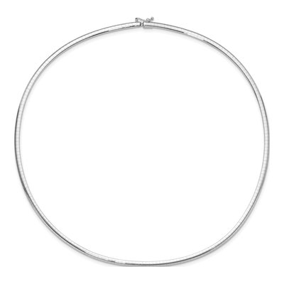 14K White Gold Omega Necklace – view 4