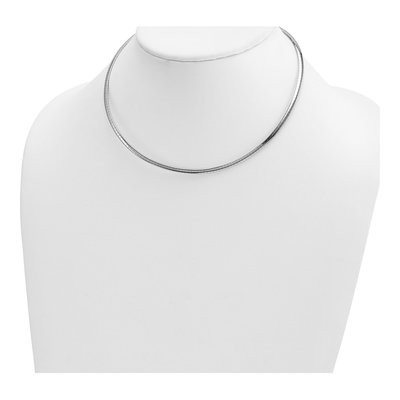 14K White Gold Omega Necklace – view 3