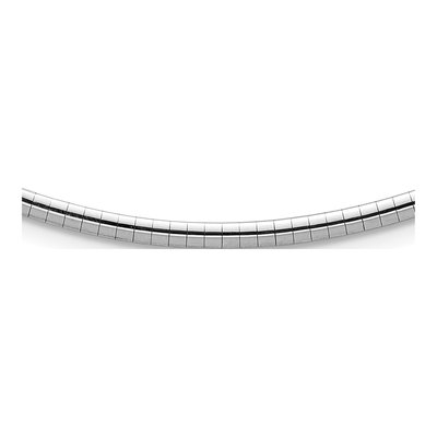 14K White Gold Omega Necklace
