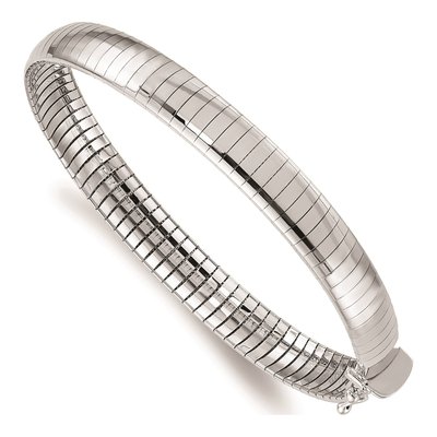 14K White Gold Omega Bracelet – view 3