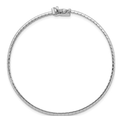 14K White Gold Omega Bracelet – view 4