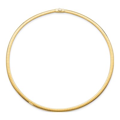 14K Two-Tone Gold Reversible Omega Necklace – view 4