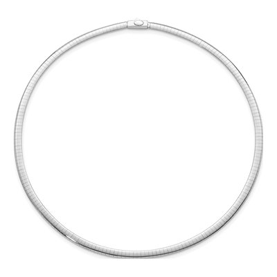 14K Two-Tone Gold Reversible Omega Necklace – view 5