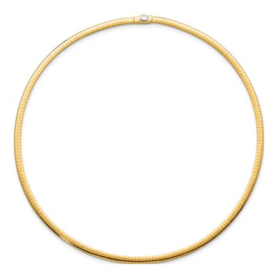14K Two-Tone Gold Reversible Omega Necklace – view 4