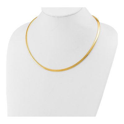 14K Two-Tone Gold Reversible Omega Necklace – view 3