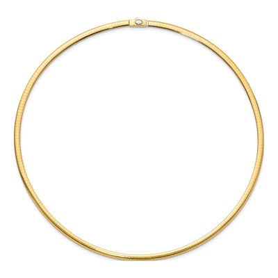 14K Two-Tone Gold Reversible Omega Necklace – view 4