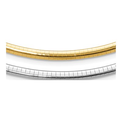 14K Two-Tone Gold Reversible Omega Necklace