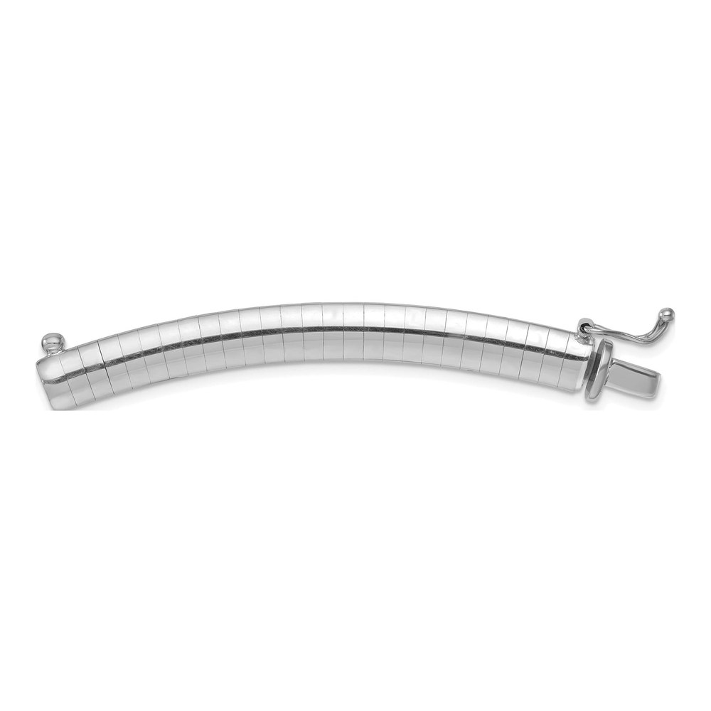 Herco 14K White Gold Rhodium-Plated Polished 6.0mm Solid Domed 2 Inch Omega Extender