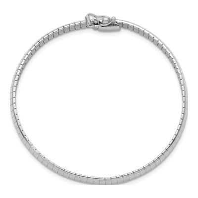 14K White Gold Omega Bracelet – view 4