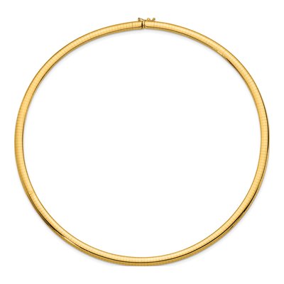 14K Yellow Gold Domed Omega Necklace – view 4