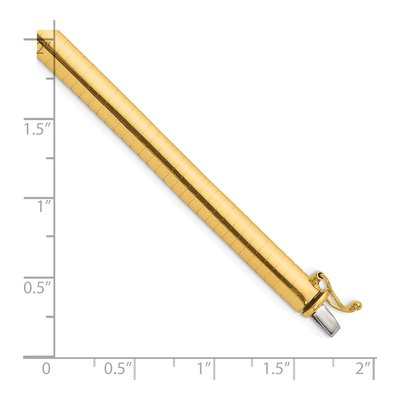 14K Yellow Gold Domed Omega Bracelet – view 4