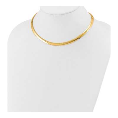 14K Two-Tone Gold Reversible Omega Necklace – view 3
