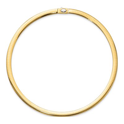 14K Two-Tone Gold Reversible Omega Necklace – view 4