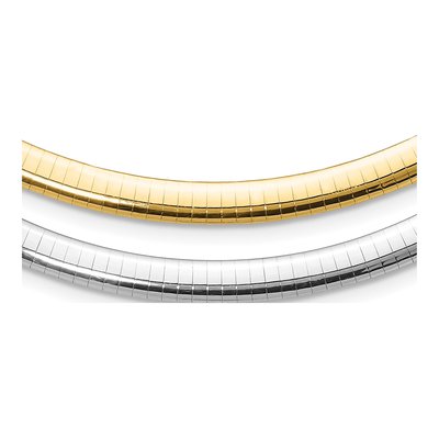 14K Two-Tone Gold Reversible Omega Necklace