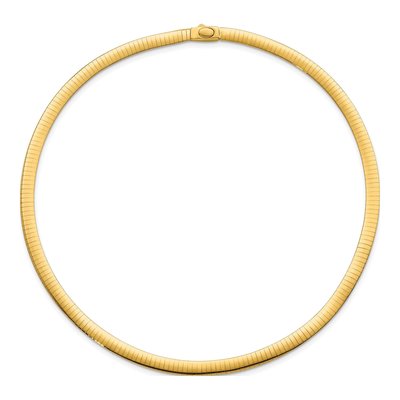 14K Two-Tone Gold Reversible Omega Necklace – view 4