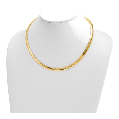 14K Two-Tone Gold Reversible Omega Necklace – view 4