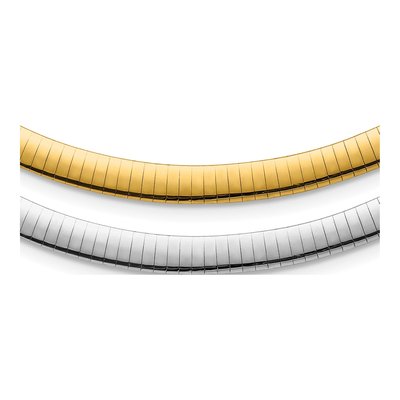 14K Two-Tone Gold Reversible Omega Necklace