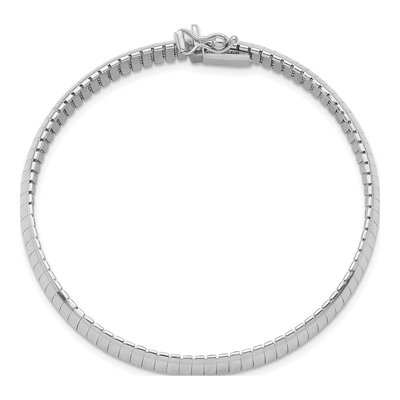 14K White Gold Omega Bracelet – view 4