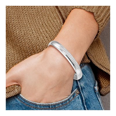14K White Gold Omega Bracelet – view 5