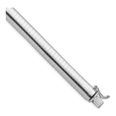 14K White Gold Omega Bracelet