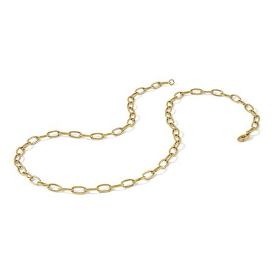 14K Yellow Gold 9mm Hollow Oval Open Link Chain – view 8