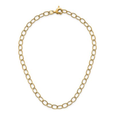 14K Yellow Gold 6.5mm Oval Open Link Chain – view 6