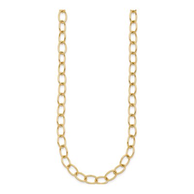 14K Yellow Gold 6.5mm Oval Open Link Chain – view 3