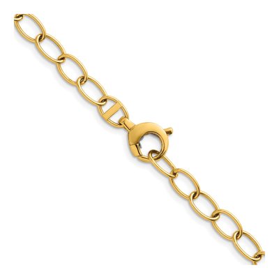14K Yellow Gold 6.5mm Oval Open Link Chain – view 4