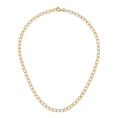 14K Yellow Gold 6.5mm Oval Open Link Chain – view 6