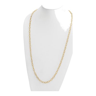 14K Yellow Gold 6.5mm Oval Open Link Chain – view 5