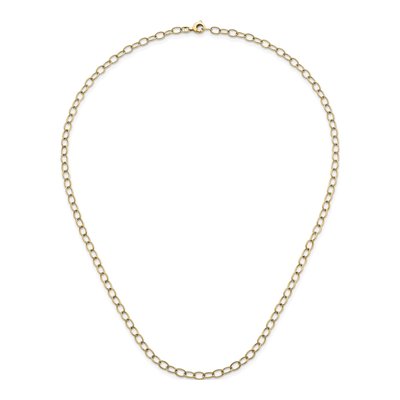 14K Yellow Gold 6.5mm Oval Open Link Chain – view 6