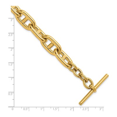 14K Yellow Gold 12.5mm Toggle Anchor Chain Bracelet – view 4