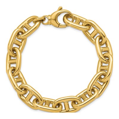 14K Yellow Gold 12.3mm Anchor Chain Bracelet – view 6