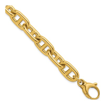 14K Yellow Gold 12.3mm Anchor Chain Bracelet
